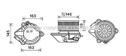 AVA QUALITY COOLING elektrovariklis, vidinis pūtiklis RT8584